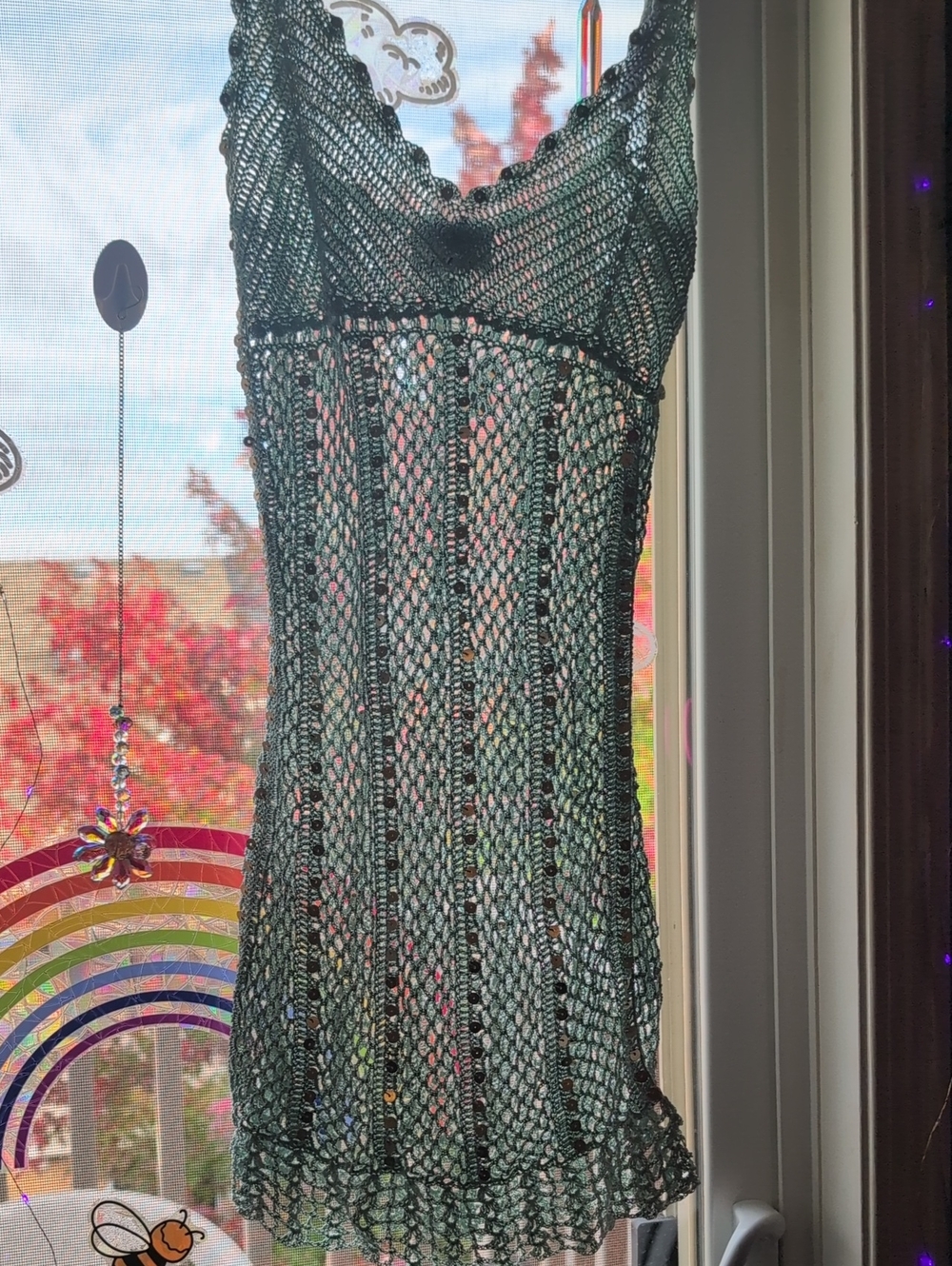 Teal Crochet Swim Cover-Up